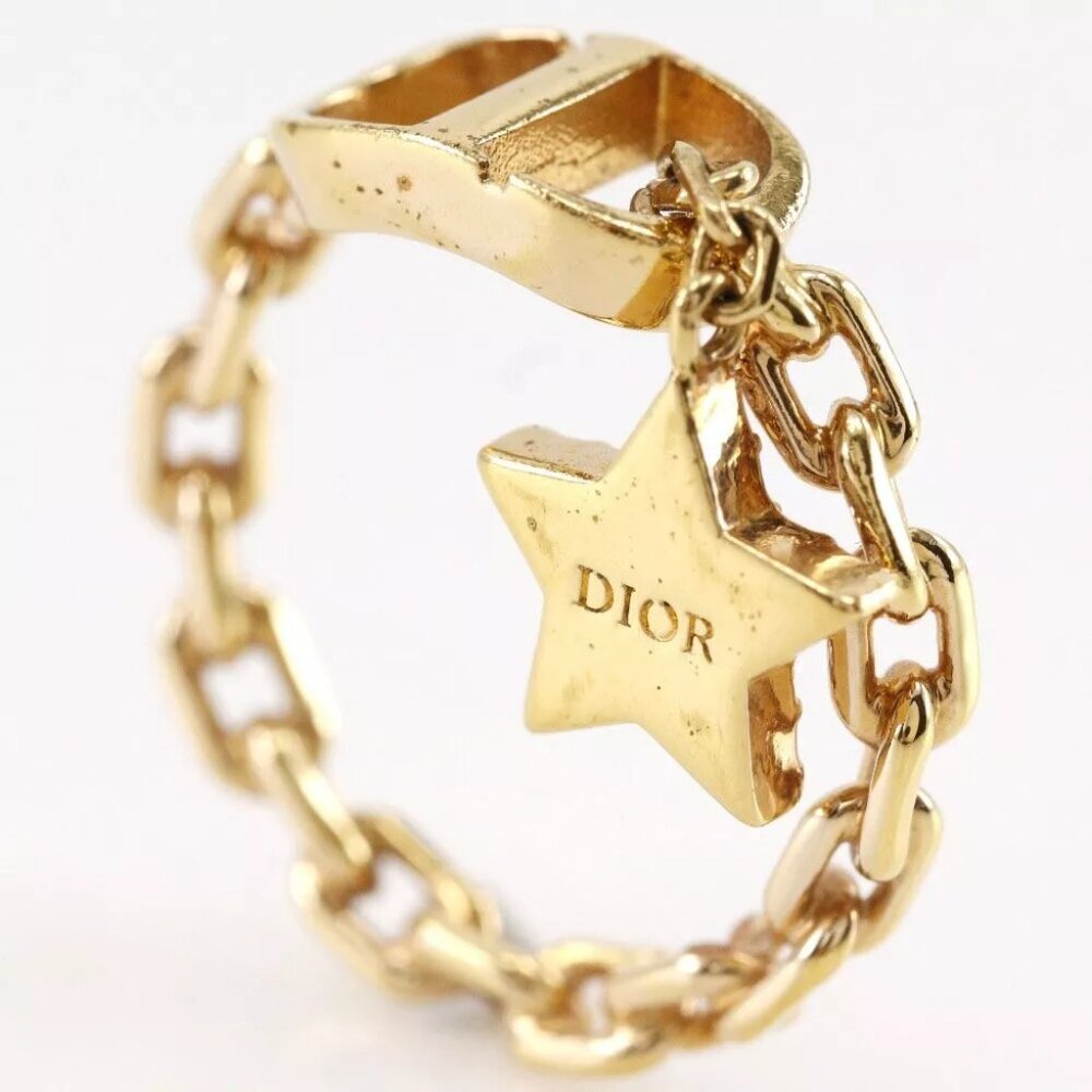 Authenticity Guaranteed Dior Star Ring Plated Gol… - image 3